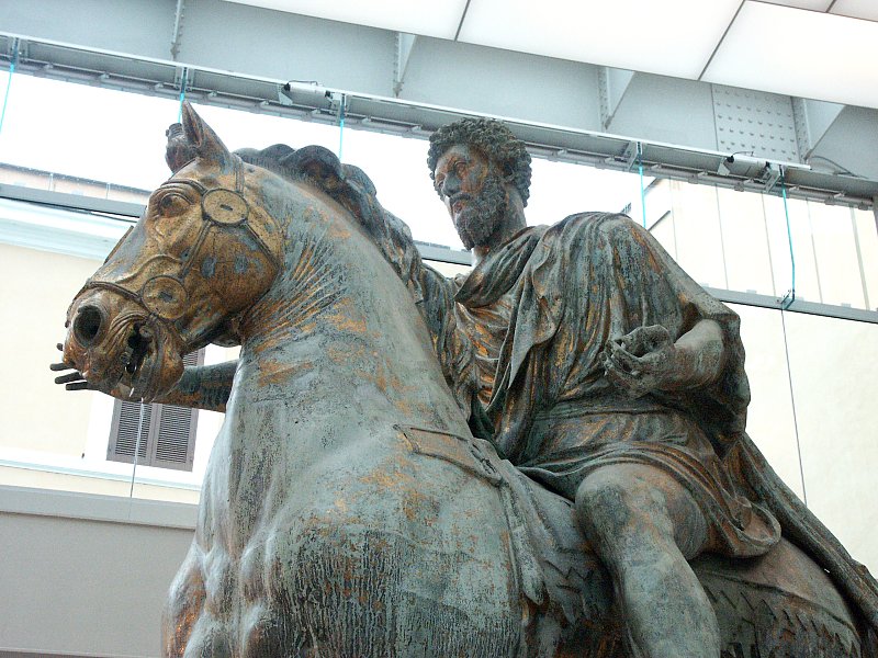 Images of the equestrian statue of Marcus Aurelius in the Capitoline ...