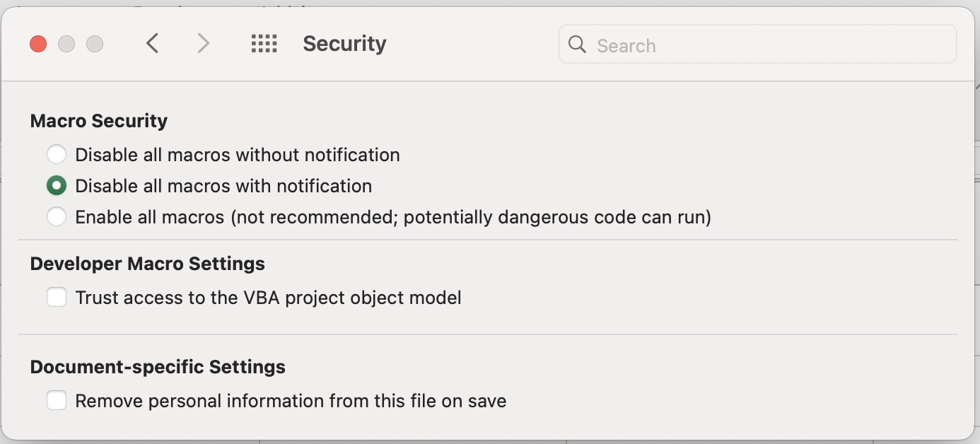 These security settings work on my computer.
